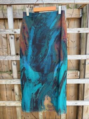 Zara Printed Tulle Skirt